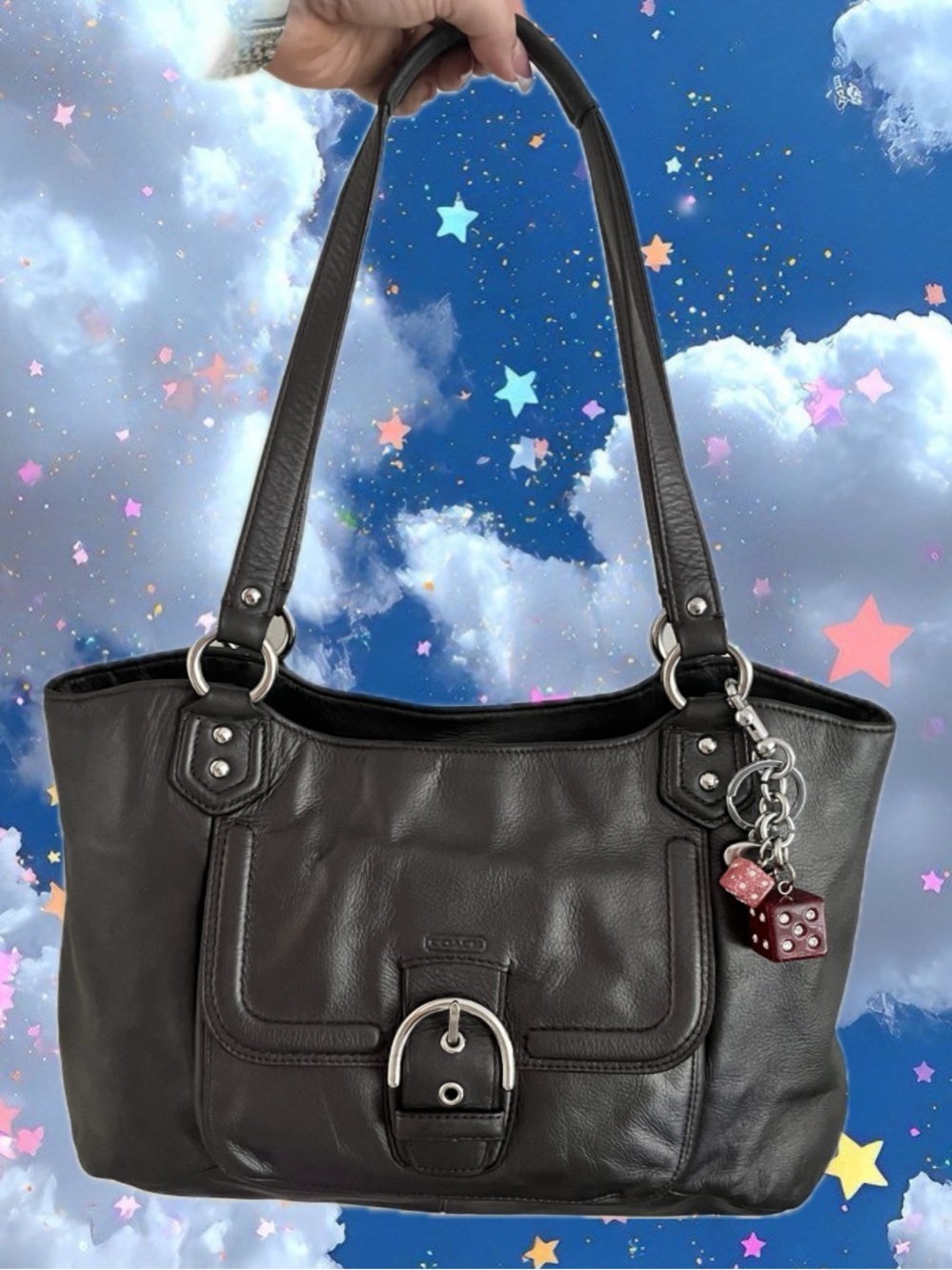 Coach CAMPBELL LEATHER BELLE CARRYALL